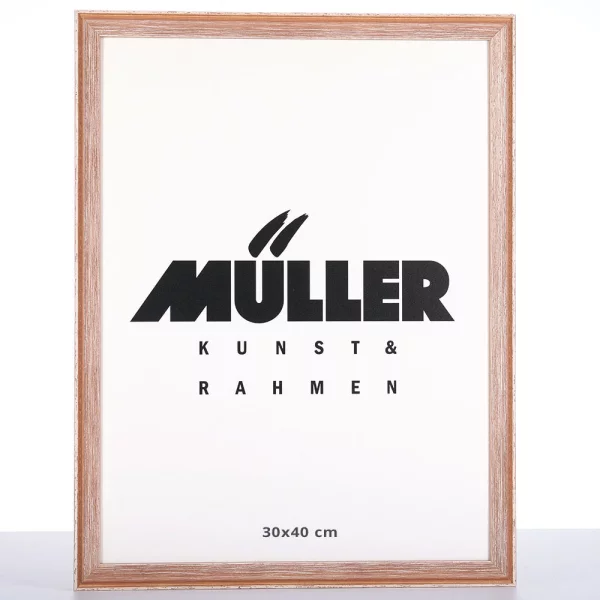 Holz Bilderrahmen Frankfurt 10,5x14,8 cm (A6) | Hellbraun | Normalglas (2 mm)