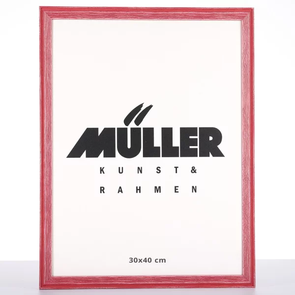 Holz Bilderrahmen Frankfurt 10,5x14,8 cm (A6) | Rot | Normalglas (2 mm)