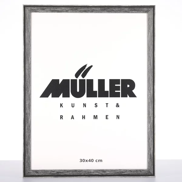 Holz Bilderrahmen Frankfurt 10,5x14,8 cm (A6) | Schwarz | Normalglas (2 mm)