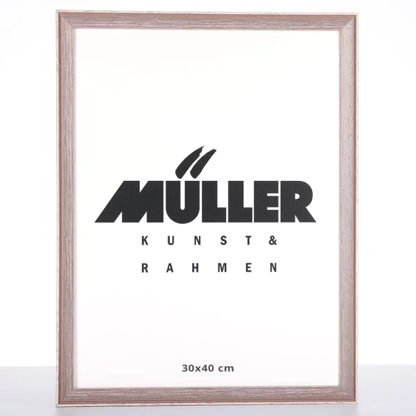 Holz Bilderrahmen Frankfurt nach Maß Braun | Normalglas (2 mm)