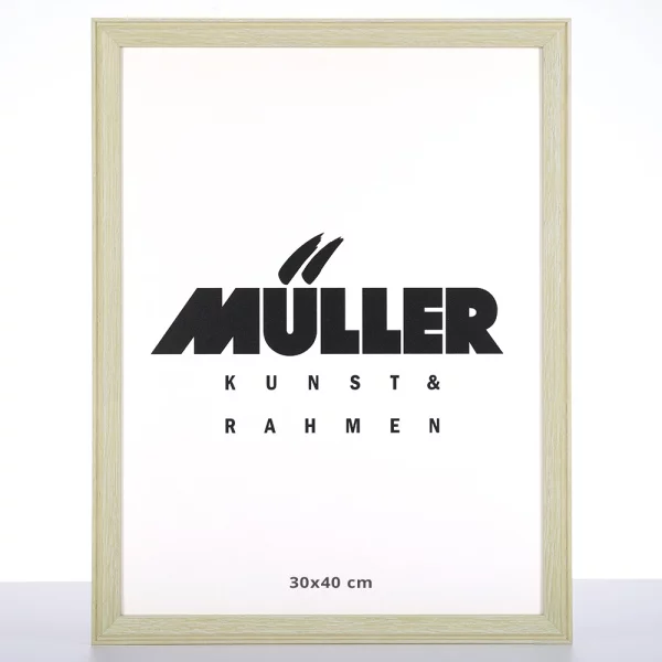 Cadre en bois Francfort sur mesure vert | verre antireflet mat (2 mm)
