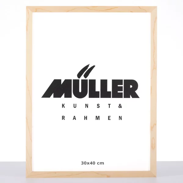 Holz Bilderrahmen Sachsen 13x18 cm | Ahorn | Antireflexglas mattiert (2 mm)