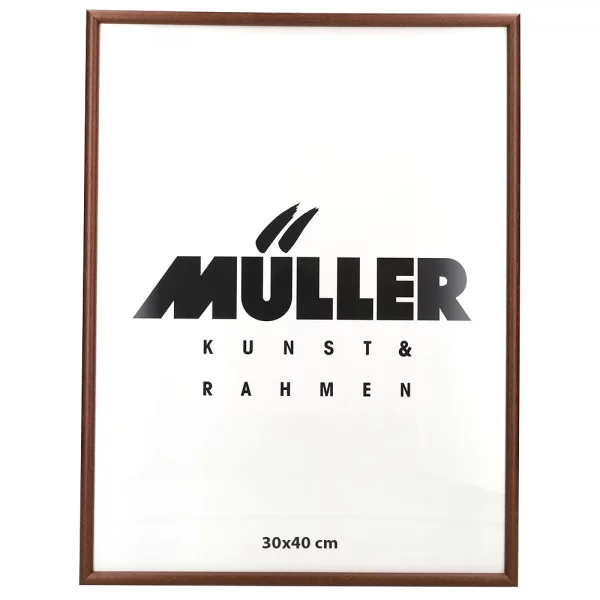Holz Bilderrahmen Hessen 10x10 cm | Braun | Normalglas (2 mm)