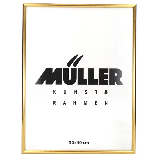 Cadre en bois Hesse sur mesure or rouge | verre standard (2 mm)