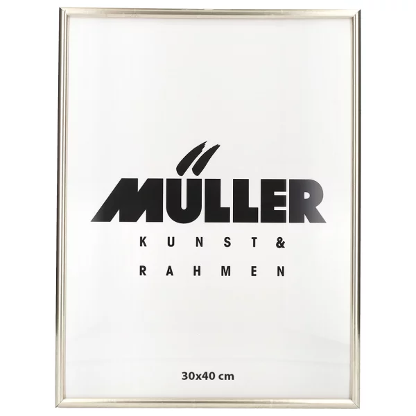 Cadre en bois Hesse sur mesure or blanc brillant | verre standard (2 mm)