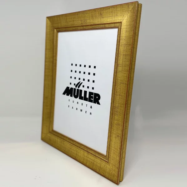Holz Bilderrahmen Hamburg 30x40 cm | rotgold-antik | Normalglas (2 mm)