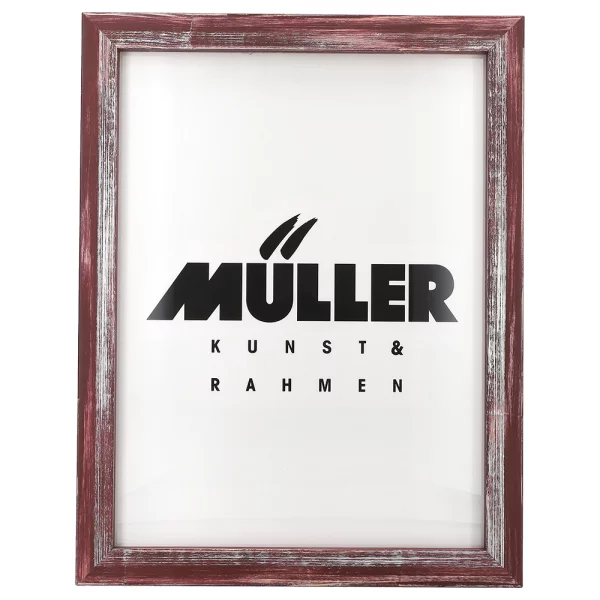 Cadre en bois Rodgau 10,5x14,8 cm (A6) | rouge | verre standard (2 mm)