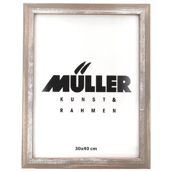 Holz-Bilderrahmen Rodgau nach Mass Hellbraun | Normalglas (2 mm)