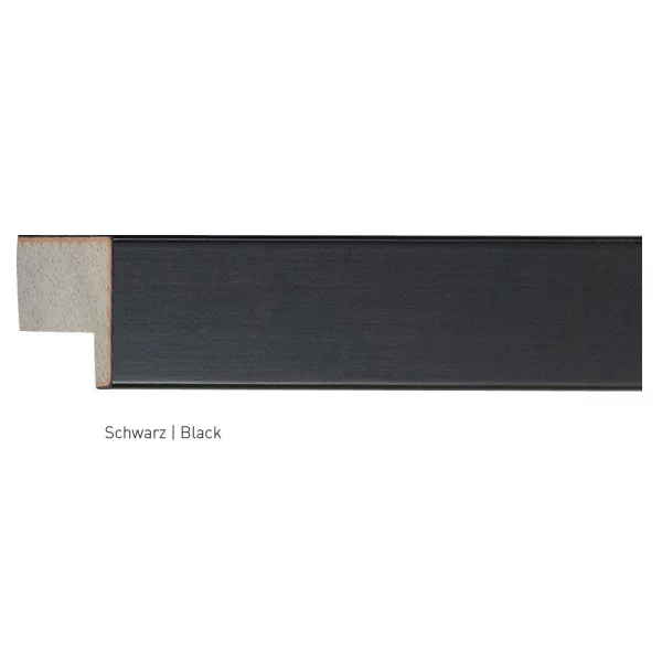Holz-Bilderrahmen Blackwoods 20x32 nach Maß Schwarz | Normalglas (2 mm)