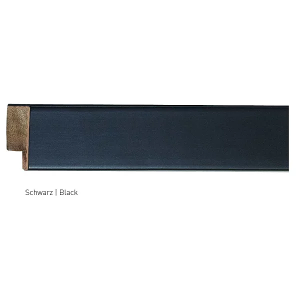 Holz-Bilderrahmen Blackwoods 20x13 nach Maß Schwarz | Normalglas (2 mm)