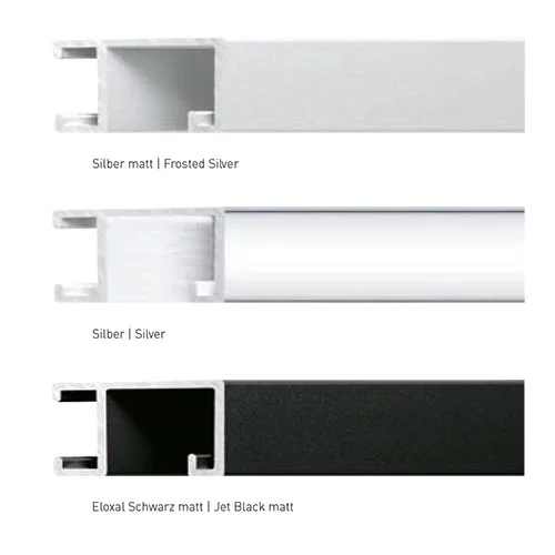 Alu-Bilderrahmen Profil 215 50x70 cm | Silber matt | Normalglas (2 mm)