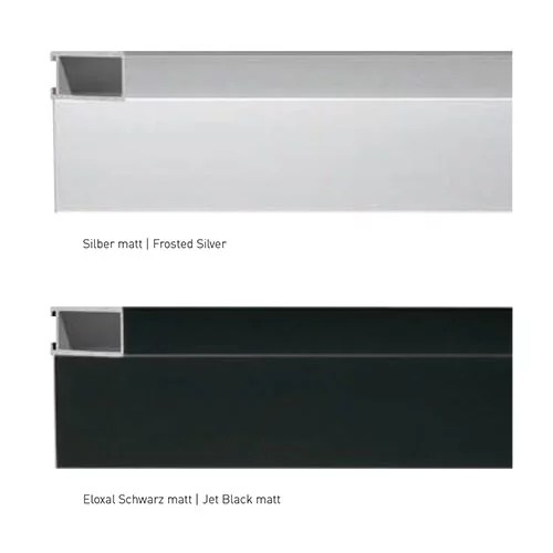 Schattenfugenrahmen Profil 227 50x70 cm | Silber matt | Leerrahmen (ohne Glas und Rückwand)