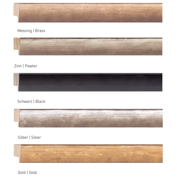 Holz-Bilderrahmen Metalia 45 50x70 cm | Gold | Normalglas (2 mm)