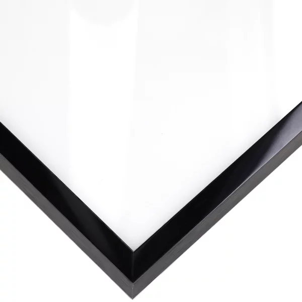Alurahmen C2 - Art Edition 18x24 cm | Eloxal Schwarz glanz | Museumsglas UV 70 entspiegelt
