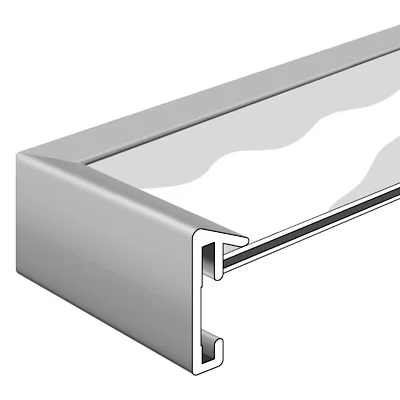 Cornice Portafoto Monza In Argento, Alluminio Lucido, 21 X 29,7 Cm