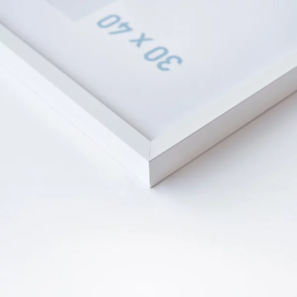 Cadre en aluminium C2 10x15 cm | blanc brillant | verre standard (2 mm)