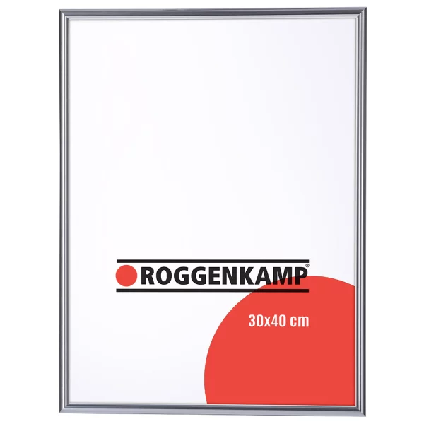 Cadre en aluminium Profil R - sur mesure argent | verre en acrylique antiflet (3 mm)