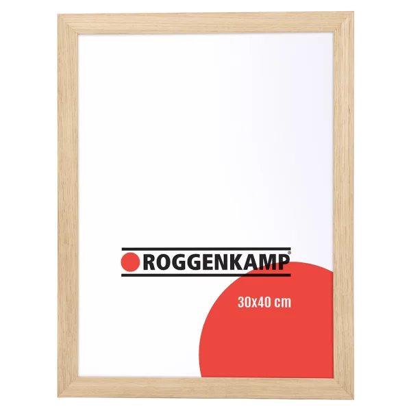 Holz Bilderrahmen aus Buche, Ahorn, Eiche & Walnuss 80x80 cm | Eiche natur | Normalglas (3 mm)
