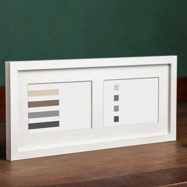 Cadre multi photos Japon pour 2 photos 15x37 cm (2x 10x15 cm) | blanc | verre standard (2 mm)