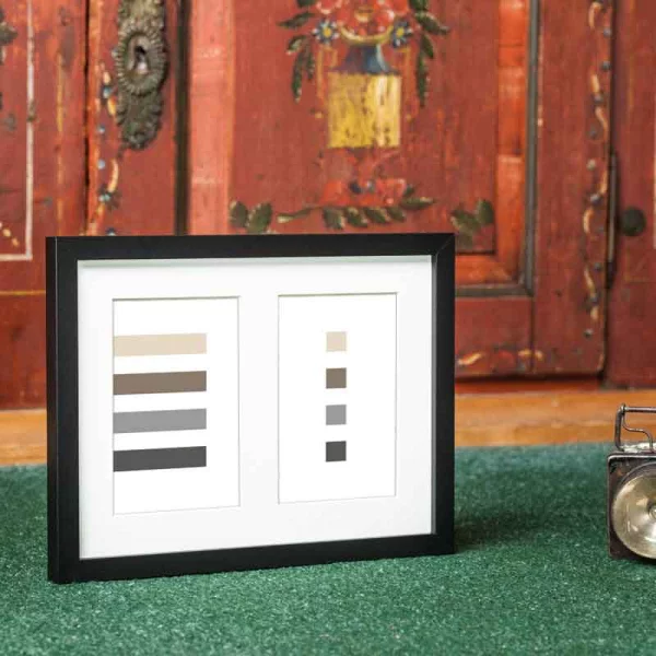 Cadre multi photos Japon pour 2 photos 20x27 cm (2x 10x15 cm) | noir | verre standard (2 mm)