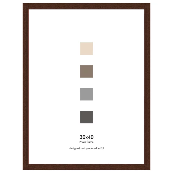 Cadre en bois Japon (MDF) 10x15 cm | brun foncé | verre standard (2 mm)