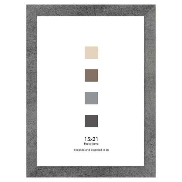Cadre en bois Oslo (MDF) 21x29,7 cm (A4) | béton | verre standard (2 mm)
