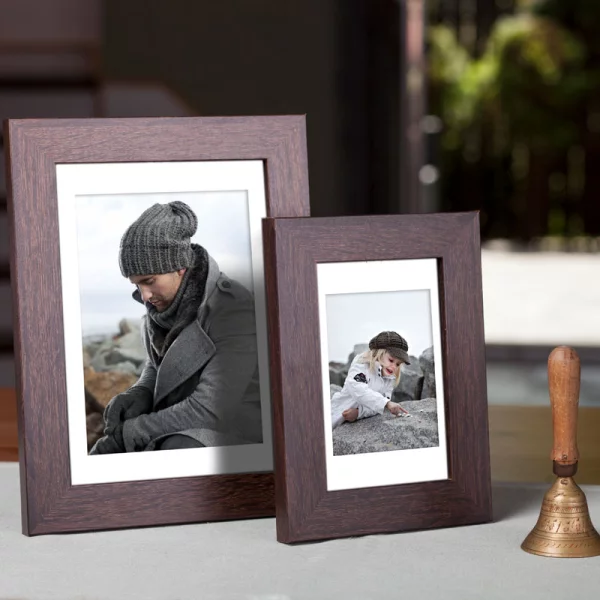 Cadre en bois Narvik (MDF) 10x15 cm | brun foncé | verre standard (2 mm)