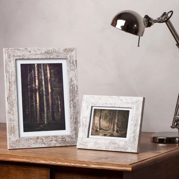 Cadre en bois Lahti (MDF) 10x15 cm | shabby | verre standard (2 mm)