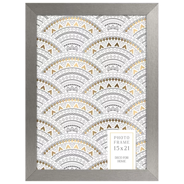 Cadre en bois Sanremo (MDF) 10x15 cm | gris foncé | verre standard (2 mm)