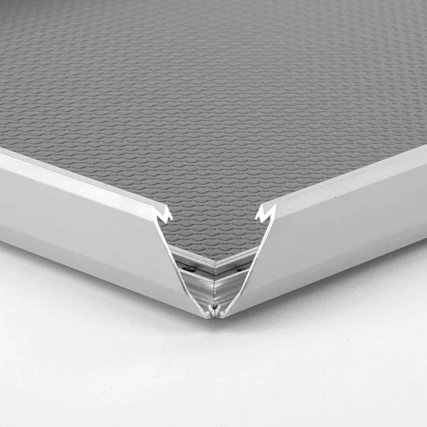 Klapprahmen 20 mm Gehrung 21x29,7 cm (A4) | silber | Kunstglas mattiert (1 mm)