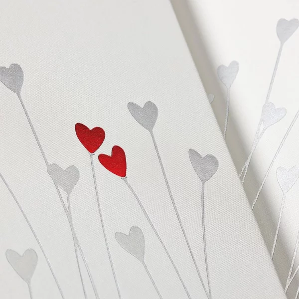 Boîte de rangement « Heart » pour les souvenirs de mariage 27x25 cm | blanc