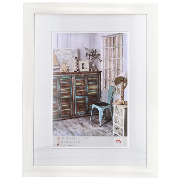 Cadre en bois Grado 10x15 cm | blanc | verre standard (2 mm)