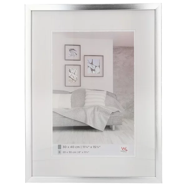 Cadre en plastique Construction 30x40 cm | argent | verre standard (2 mm)