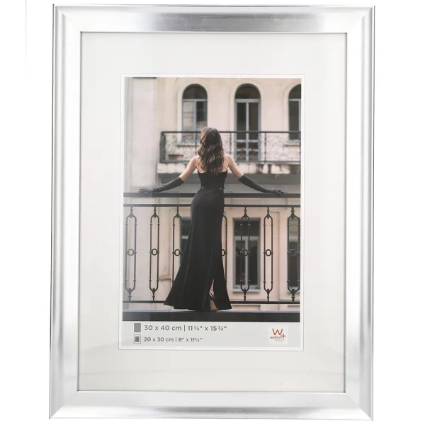 Cadre en plastique Venise 13x18 cm | argent | verre standard (2 mm)