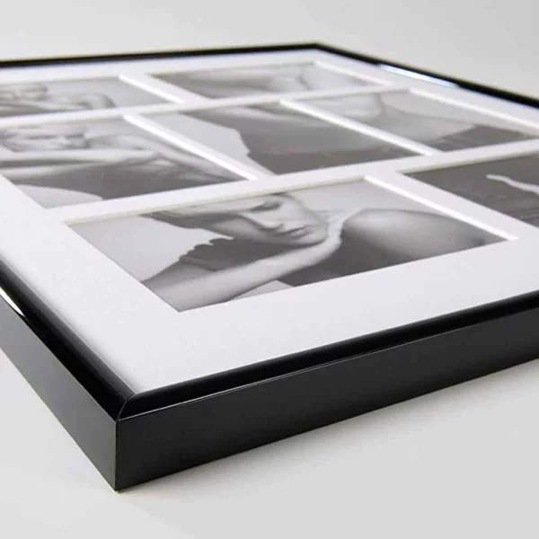 Cadre multi photos pour 2 photos Galeria 5x10x15 cm | noir | verre standard (2 mm)