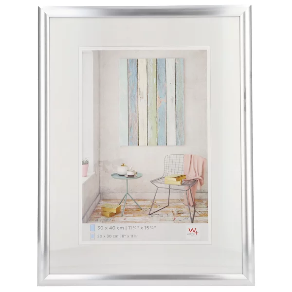 Cadre en plastique Trendstyle 10x15 cm | argent | verre standard (2 mm)