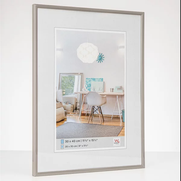 Cadre en plastique New Lifestyle 10x15 cm | gris | verre standard (2 mm)