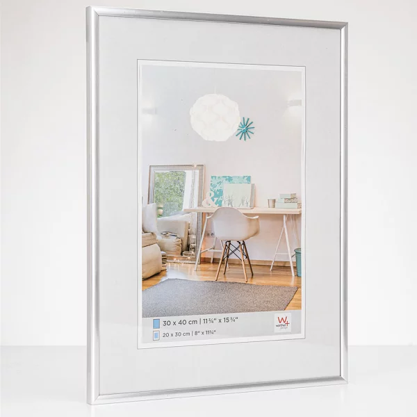 Cadre en plastique New Lifestyle 21x29,7 cm (A4) | argent | verre standard (2 mm)