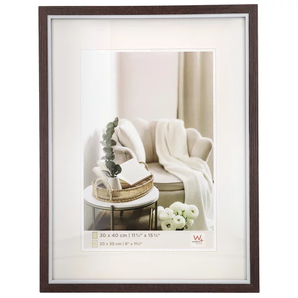 Cadre en bois (MDF) Hygge 10x15 cm | noyer | verre standard (2 mm)