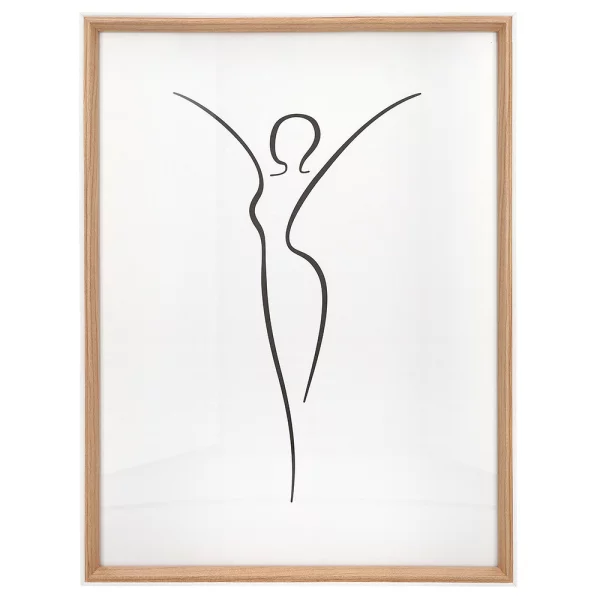 Cadre en bois (MDF) Silhouette 10x15 cm | hêtre | verre standard (2 mm)