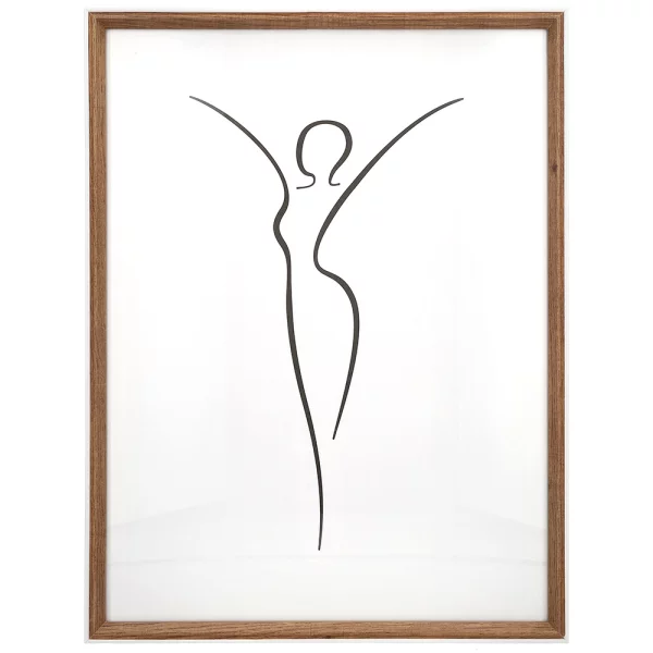 Cadre en bois (MDF) Silhouette 20x30 cm | naturel | verre standard (2 mm)