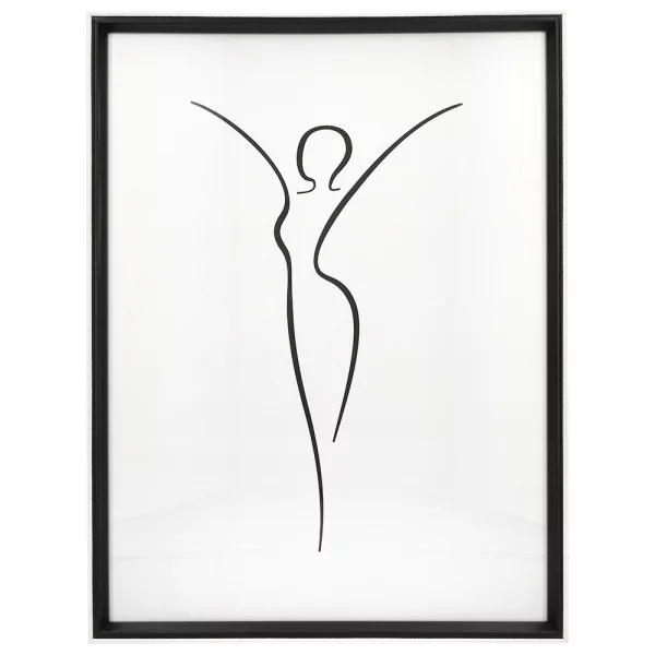 Cadre en bois (MDF) Silhouette 10x15 cm | noir | verre standard (2 mm)