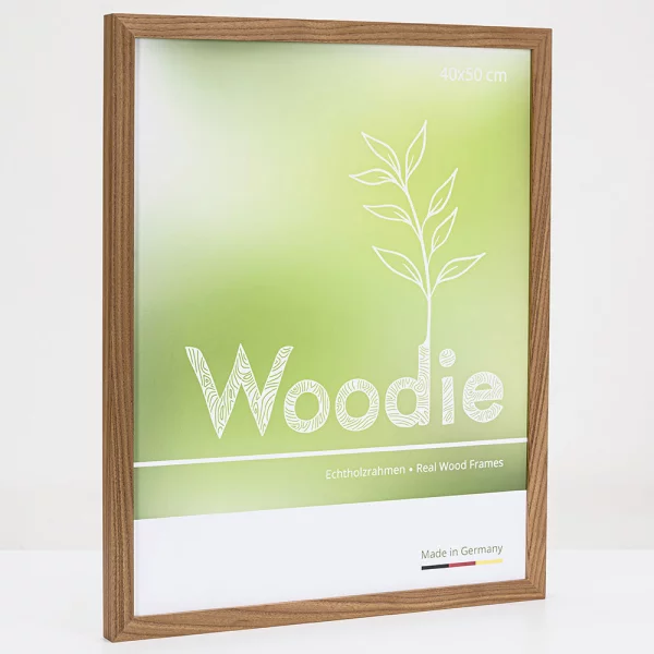 Cadre en bois Rhön 35x50 cm | frêne foncé | verre standard