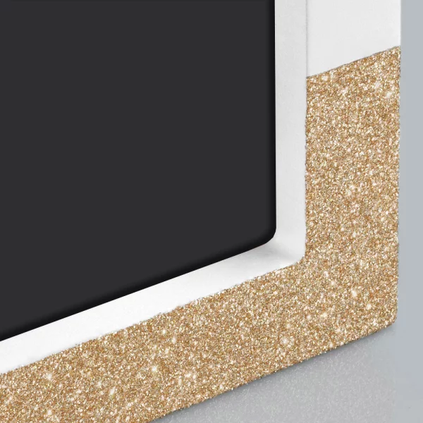 Bilderrahmen Morgex mit Glitzereffekt 10x15 cm | Weiß | Normalglas (2 mm)