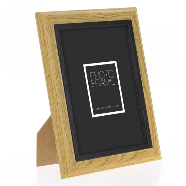Holz Bilderrahmen Perugia (MDF) 13x18 cm | Braun-Schwarz | Normalglas (2 mm)
