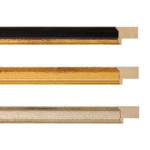 Holzrahmen ACADEMIE 1,8 nach Maß Gold | Normalglas (2 mm)