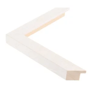 Holzrahmen WOODLAND III nach Maß Ahorn weiß foliert | Normalglas (2 mm)