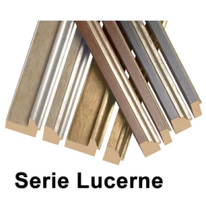 Holzrahmen LUCERNE 2,9 nach Maß Anthrazit mit Silberkante | Normalglas (2 mm)