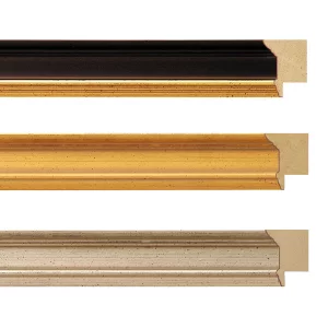 Holzrahmen ACADEMIE 3,1 nach Maß Gold | Normalglas (2 mm)