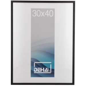 Alu-Bilderrahmen Superba 70x90 cm | Schwarz matt | Normalglas (2 mm)
